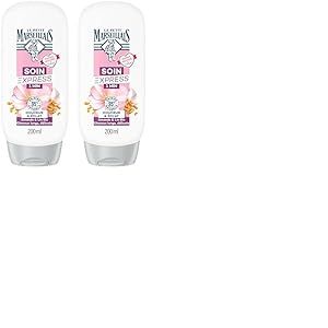 Le Petit Marseillais | Soin Express 1 Min Douceur & Éclat Amande & Lin Bio (flacon de 200 ml) – Après-shampooing pour cheveux longs et délicats – 95% d'ingrédients d'origine naturelle (Lot de 2)