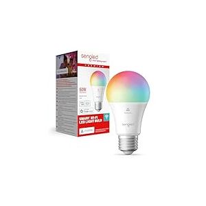 Sengled Ampoule intelligente LED (E27), compatible Matter et Alexa, multicolore, équivalent 60 W, 800 lm, appairage instantané, plateforme compatible Matter requise, 2,4 GHz, Wi-Fi, 1 paquet