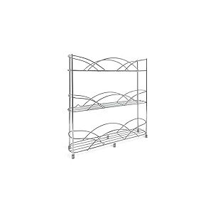 joeji's Kitchen Rangement Epices - Support Etagere a Epices Argent&eacute;e - Comprend 2 Ventouses, Parfait pour Stocker Les &Eacute;pices et Les Herbes, Peut Contenir 21 Pots Range Epices Cuisine&hellip;