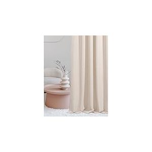 ROOM99 Rideau avec œillets Laurel 180 x 250 cm Largeur x Hauteur, Décoration de Fenêtre, Rideau Thermique Isolant Anti Froid et Chaleur pour Salon Crème, 1 pièce