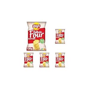 Lay's Chips cuites au four nature - Le paquet de 130g (Lot de 5)