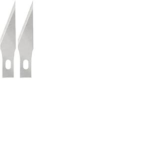 Fiskars Lames de rechange originales pour Cutter de pr&eacute;cision Fiskars, n&deg;11, 5 unit&eacute;s, Acier, Argent, Pr&eacute;cision, 1003903 (Lot de 2)