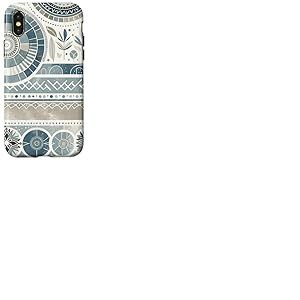 Ambiance tranquille à motifs terreux, mandala bohème Coque pour iPhone X/XS