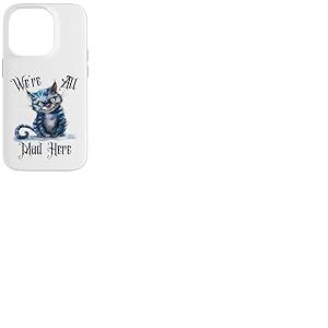 We're All Mad Here Cheshire Cat Alice Wonderland Book Kids Coque pour iPhone 14 Pro