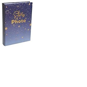EXACOMPTA - R&eacute;f- 62113E - Carton de 2 albums photos &agrave; pochettes MOON - 300 photos 10x15cm - 100 pages - format 22,5 x 32,5 cm - couverture de couleur bleue prot&eacute;g&eacute;e par un prot&egrave;ge-cahier en plastique
