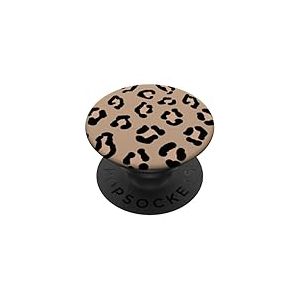 Imprimé léopard marron noisette PopSockets PopGrip Adhésif