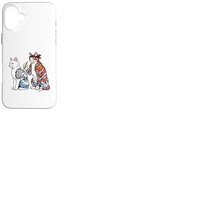 Chat Tatouage Chat Dr&ocirc;le Meme Encres Kitty Humour Tatoueur Artiste Coque pour iPhone 16 Plus