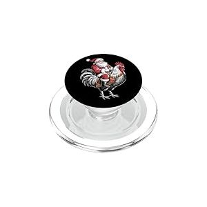 Chapeau de P&egrave;re No&euml;l r&eacute;tro Coq Vintage PopSockets PopGrip pour MagSafe