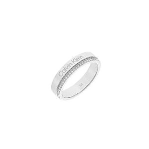 Calvin Klein Bague pour Femme Collection MINIMAL LINEAR en Acier Inoxydable avec des Cristaux - 35000200B