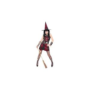 W WIDMANN MILANO Party Fashion - Costume de sorci&egrave;re punk, robe, bracelet et chapeau, pour Halloween