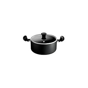 Tefal Faitout Titanium Essential B9414644 avec couvercle, rev&ecirc;tement anti-adh&eacute;sif haute performance, compatible avec toutes les cuisini&egrave;res sauf induction, 24 cm