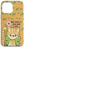 Groovy Bow 70s Chat Amusant Le Plus susceptible de ramener Un Chat &agrave; la Maison Coque pour iPhone 13 Pro Max