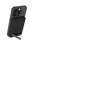 Belkin BoostCharge Pro Batterie Externe Magnétique sans Fil 5000mAh avec Qi2, Chargeur Portable Compatible MagSafe, Support intégré, Batterie Portable pour iPhone 16, iPhone 15, 14, 13, etc., Noir