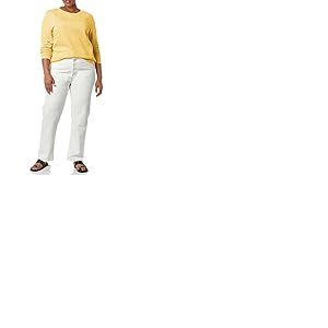 Amazon Essentials Pull à Col Rond en Polaire (Disponible en Grandes Tailles) Femme, Jaune Moutarde Clair, M