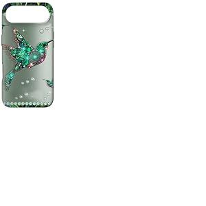 Colibri Floral en m&eacute;tal avec Oiseaux Coque pour iPhone Air