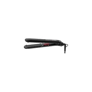 Rowenta SF161L x Karl Lagerfeld Easyliss Fer à lisser à un bouton, revêtement céramique tourmaline, système de plaque mobile, fonction droite & curl, constante 200 °C, noir/rouge, 1 pièce