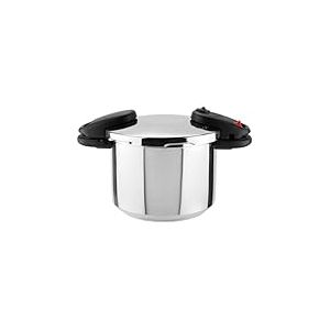 Magefesa Balance - Autocuiseur express 6L, acier inoxydable 18/10, verrouillage automatique, tous types de feux, induction, poignées thermos résistantes, cuisine saine