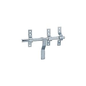 Alberts 204501 Verrou de box type Vervelle | avec poignée plate et gâche attachée | zingué | boulon Ø 14 x 190 mm