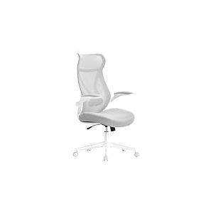 SONGMICS Fauteuil de Bureau, Chaise de Bureau, Dossier Ergonomique, Hauteur R&eacute;glable, Accoudoirs Relevables, Chaise Pivotante avec Appui-T&ecirc;te, Supporte Jusqu&rsquo;&agrave; 150 kg, Gris Tourterelle OBN088GD01