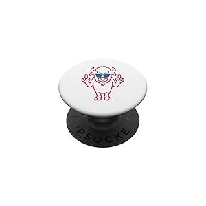 Buffalo Attitude Dr&ocirc;le Rebelle Humour Bull Bison Rebelle PopSockets PopGrip Adh&eacute;sif