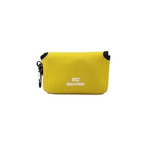 MegaGear Canon Powershot SX730 HS, SX720 HS, SX710 HS, G16, G15 Ultra Light Néoprène Camera Case, avec Carabiner - Jaune/Noir