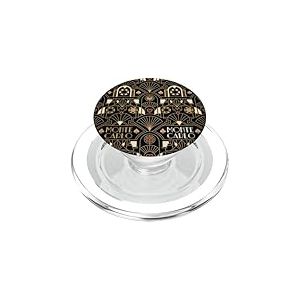 Style Classique de la g&eacute;om&eacute;trie du Casino Art d&eacute;co inspir&eacute; de Monte Carlo PopSockets PopGrip pour MagSafe