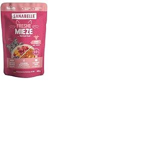 Sanabelle Freshe Mieze – Boeuf et Poulet | Sachet de 100 g entièrement Recyclable | Nourriture Humide pour Chat Cuite à la Vapeur | Nourriture pour Chat comme fraîchement Cuite | Une Marque de