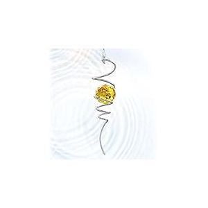 Boule d'observation en Spirale en Forme de Queue de Spirale, stabilisateur de Vent, Attrape-Soleil, d&eacute;coration en m&eacute;tal avec Boule en Verre Cristal dor&eacute; et Crochet pivotant, d&eacute;coration d'int&eacute;rieur ou