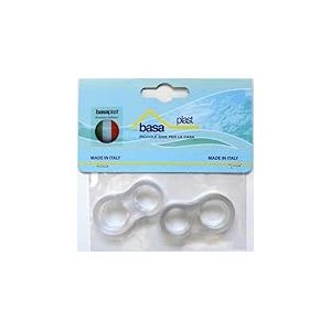 Basaplast Lot de 8 bagues prot&egrave;ge-mains en plastique souple Argent&eacute; Taille unique