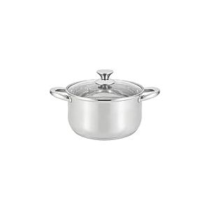 Baumalu, Faitout avec couvercle 24 x 9,5 cm, cuisson homogène, inox, compatible induction, taille 24 x 9,5 cm, couleur inox, Acier Inoxydable