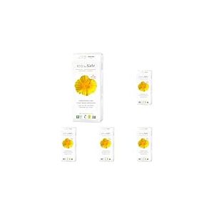 ECO by Naty Serviettes Ecologiques Nuit - Serviettes hygiéniques à base de plantes et absorbantes, produit menstruel en coton biologique, meilleur pour la santé féminine (10 unités) (Lot de 5)