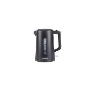 Bouilloire &Eacute;lectrique Salter Dusk - Capacit&eacute; de 1,7 Litre, Filtre Anti-Calcaire, Capteur d&rsquo;&Eacute;bullition &agrave; Sec, Arr&ecirc;t Automatique, Indicateur de Niveau d&rsquo;Eau, Contr&ocirc;leur Strix, Noir Mat, 2200W