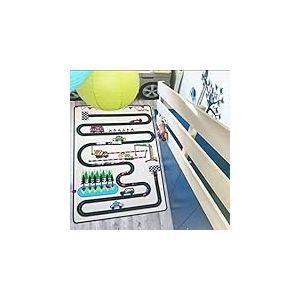 TAPITOM® | Tapis Enfant Route Design - 130 x 200 cm | Tapis de Jeu Circuit | Tapis de Sol pour Chambre d'enfant Route pour Petites Voitures | antidérapant, Ourlet | Normes CE