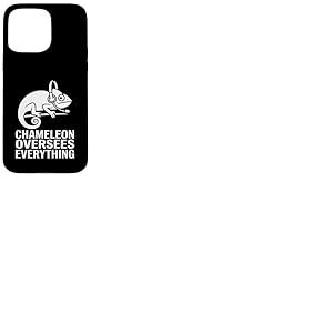 Chameleon Supervise Tout dr&ocirc;le l&eacute;zard d'&eacute;coute Coque pour iPhone 15 Pro Max