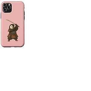 Pingouin samouraï avec épée Katana Coque pour iPhone 11 Pro