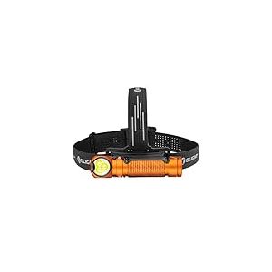 OLIGHT Perun 3 Lampe Frontale Ultra Puissante Rechargeable USB EDC 3000 LM Port&eacute;e Max. 160 M&egrave;tres Torche Clignotant 7 Modes &Eacute;tanche IP68 Headlamp LED Feu Rouge Pour Camping Orange