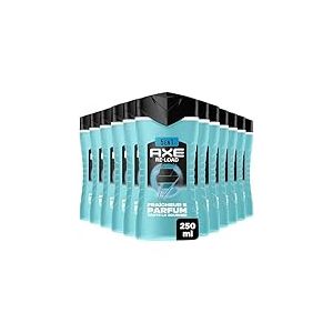 AXE - Gel Douche Homme 5en1 Re-Load - 24h Hydratant - 87% d'Ingrédients d'origine naturelle - parfum frais & vivifiant - lot 12x250ml
