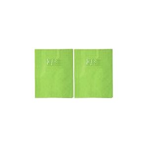 Calligraphe 72025AMZC Un Protège-Cahier Grain Losange Vert clair - 17x22 cm - 18/100ème avec Porte-Étiquette - PVC Opaque (Lot de 2)