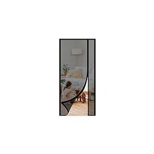 Sekey Moustiquaire Porte Résistant à Griffes de Chat, Moustiquaire Magnétique Ouverture Latérale, Rideaux en Fibre de Verre, Anti Insectes, Installation Facile, 130x230cm