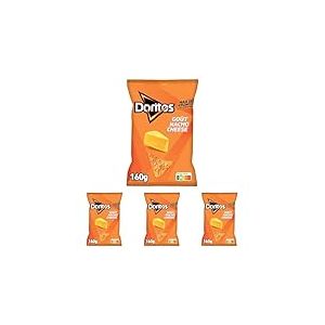 Doritos Tortillas Nacho Cheese, 160g (Lot de 4)