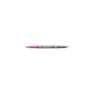 STAEDTLER 3001 - Feutre de Coloriage Aquarellable Double Pointe Pinceau 1-6 mm et Fine 0,5-0,8 mm Rouge Violet - 3001-61