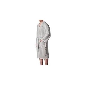 Lacoste Classic Pique Robe Peignoir de Bain, Micro Puce Grise, Taille Unique Femme