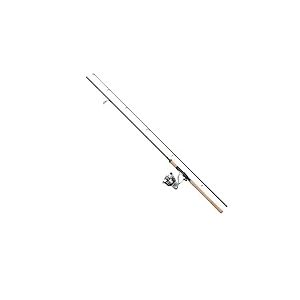 DAM Impressa Classic Spinning Combo, canne &agrave; p&ecirc;che et moulinet pour la p&ecirc;che en eau douce du brochet et du sandre, solide, l&eacute;ger et polyvalent, noir, 2.40m canne rapide mod&eacute;r&eacute;e moulinet de taille 3000