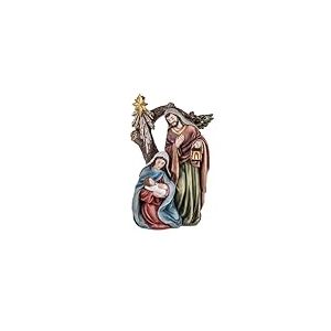 Inmaculada Romero IR Naissance Myst&egrave;re No&euml;l Figurine 23 cm Cr&egrave;che de No&euml;l en r&eacute;sine Arbre &eacute;toile Enfant J&eacute;sus Vierge