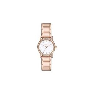 DkNY Montre pour Femme Soho, Mouvement &agrave; Trois Aiguilles, Bo&icirc;tier en Alliage D'or Rose de 29 mm avec Bracelet en Acier Inoxydable, NY9205
