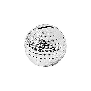 EDZARD Tirelire Balle de Golf, Hauteur 8 cm, argent&eacute; Noble, r&eacute;sistant au ternissement