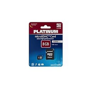 Platinum Carte mémoire Class 10 Micro SDHC avec adaptateur 8 Go