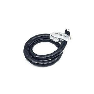 Artago ART6100 Chaine Antivol Python Avec Alarme 120dB, Câble en Acier Articulé Blindé, 100cm, Flexible, Bouton ON, Fonction Warning, Imperméable, Python Antivol pour Moto, Velo Trottinette Electrique