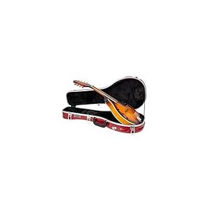 Crossrock Étui de Mandoline en ABS pour Style A | Finition Rouge Mate, Rangement intérieur, système à 4 loquets, Sangles Amovibles – Étui de Voyage léger
