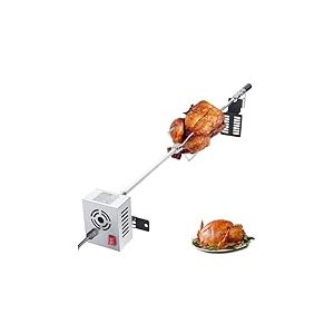 VEVOR Kit de Rôtissoire Électrique Charge 12 kg Tournebroche avec Moteur 9 W 4 TR/Min 101 cm en INOX Rotation Automatique Kit de Rôtisserie pour Poulet Canard Dinde BBQ en Plein Air Camping Randonnée